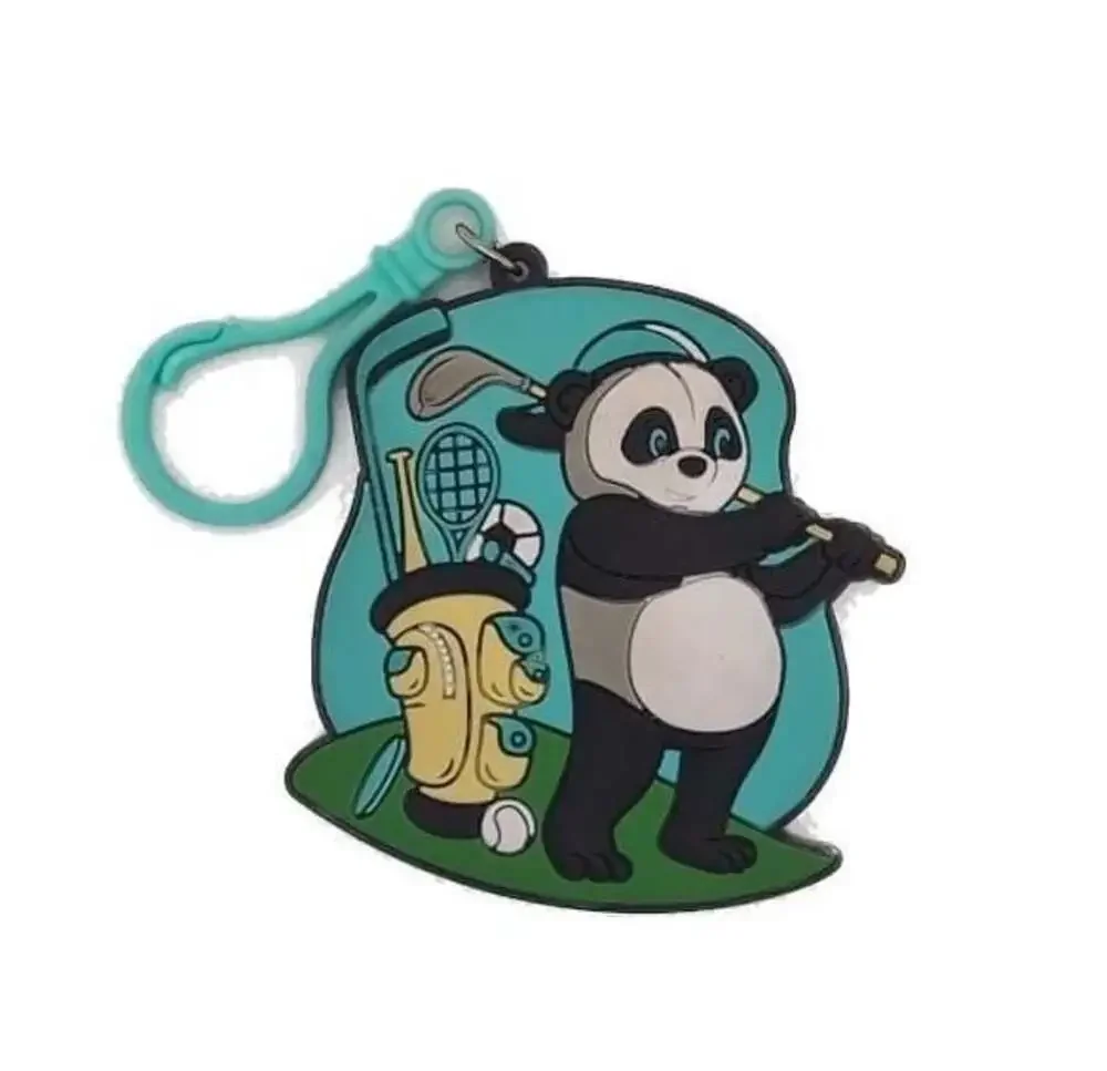 Dude Perfect Panda Golf Rubber Keychain
